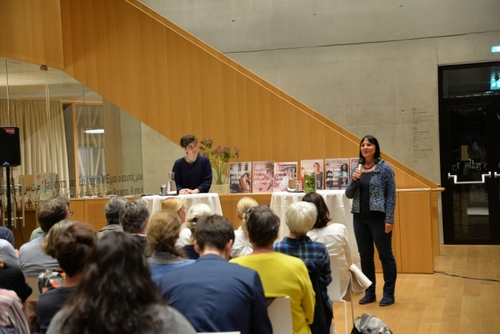 Vortrag mit Marlene Engelhorn in Dornbirn. &copy;&nbsp; Johanna Baumgartner, Stadtbibliothek Dornbirn
